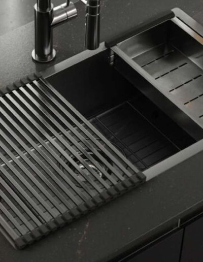 Piletas para Cocina Johnson Acero Línea Signature Modelo Enkel 75 Gun Black Nano PVD - Catálogo de ArkMobili